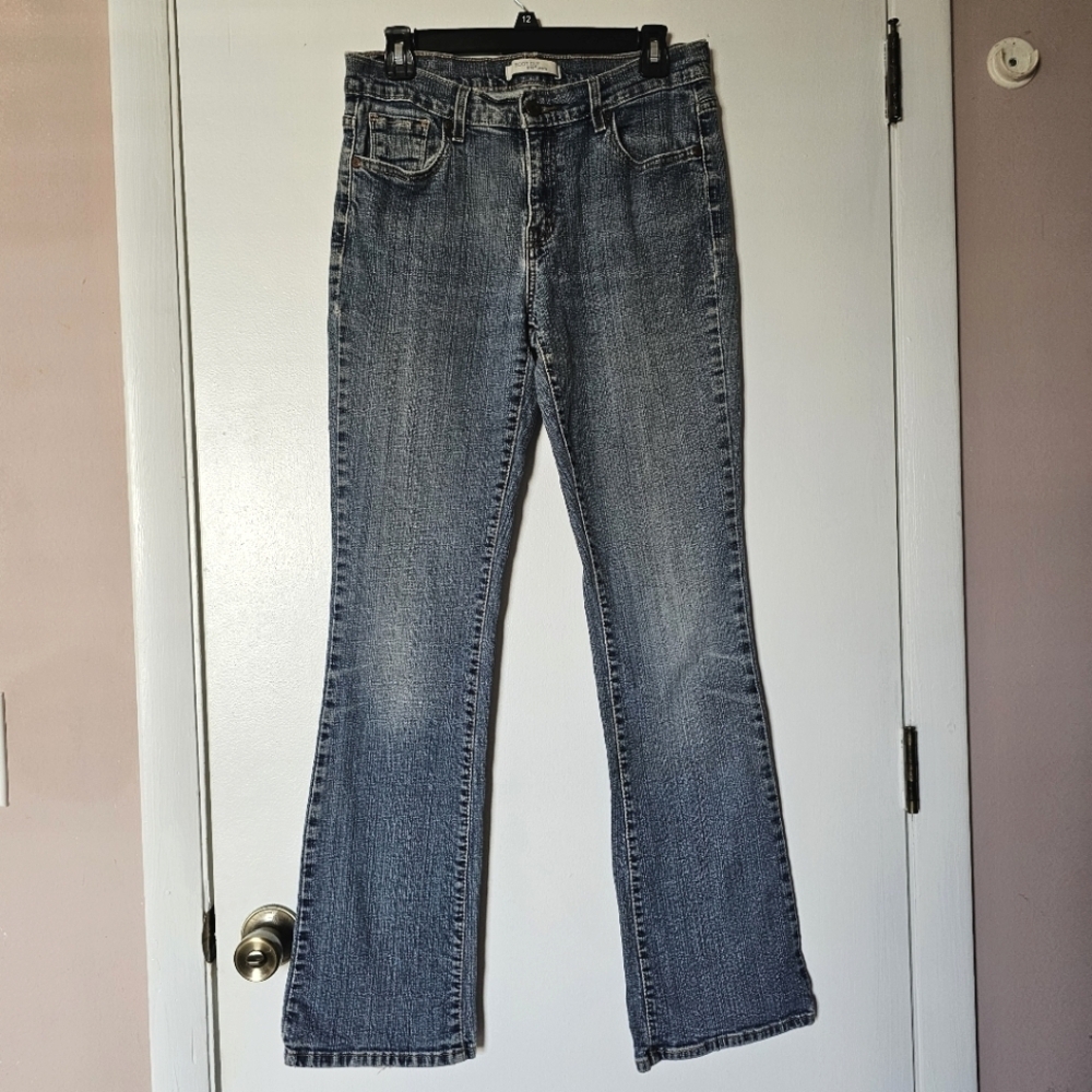 Y2k Levi's 515 bootcut tall retro color midrise stretch distressed jeans Size 10